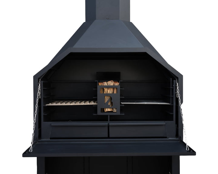 Vrijstaande Braai BBQ 120 cm – Inclusief Onderstel en Schoorsteen | Brant