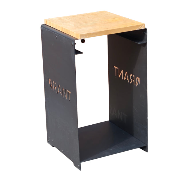 FireBox Tafel & Pizzabox Houder – Inclusief Houten Snijplank
