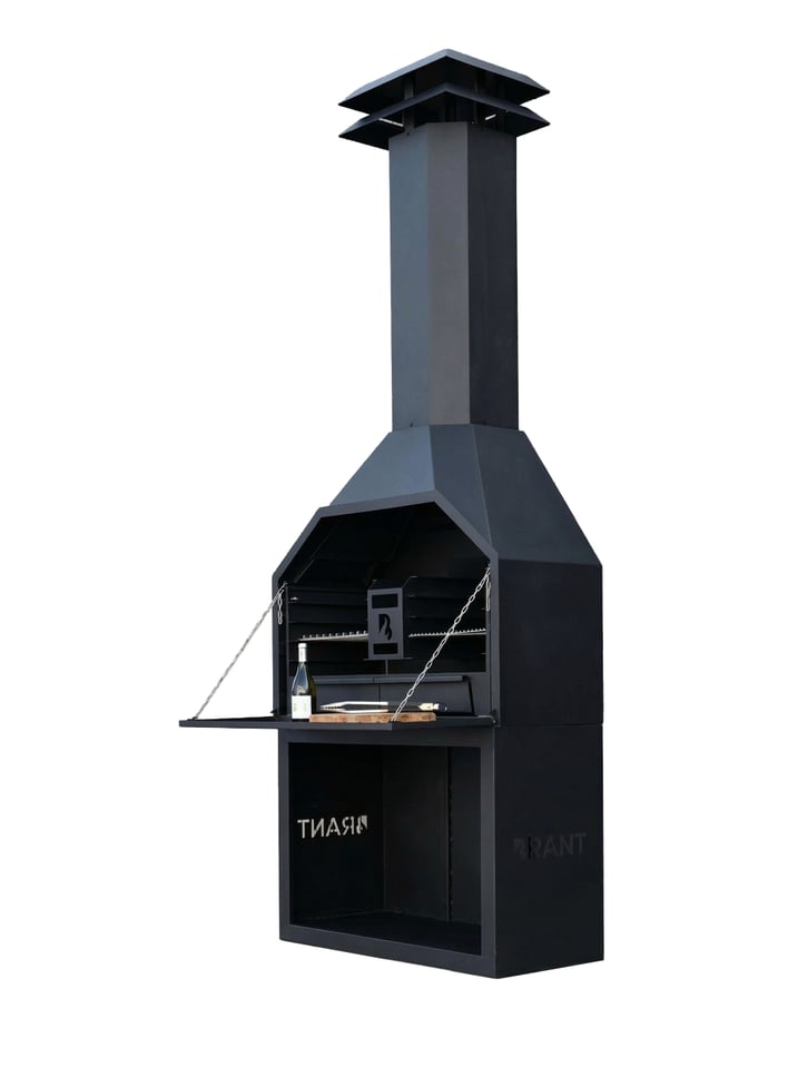 Vrijstaande Braai BBQ 120 cm – Inclusief Onderstel en Schoorsteen | Brant
